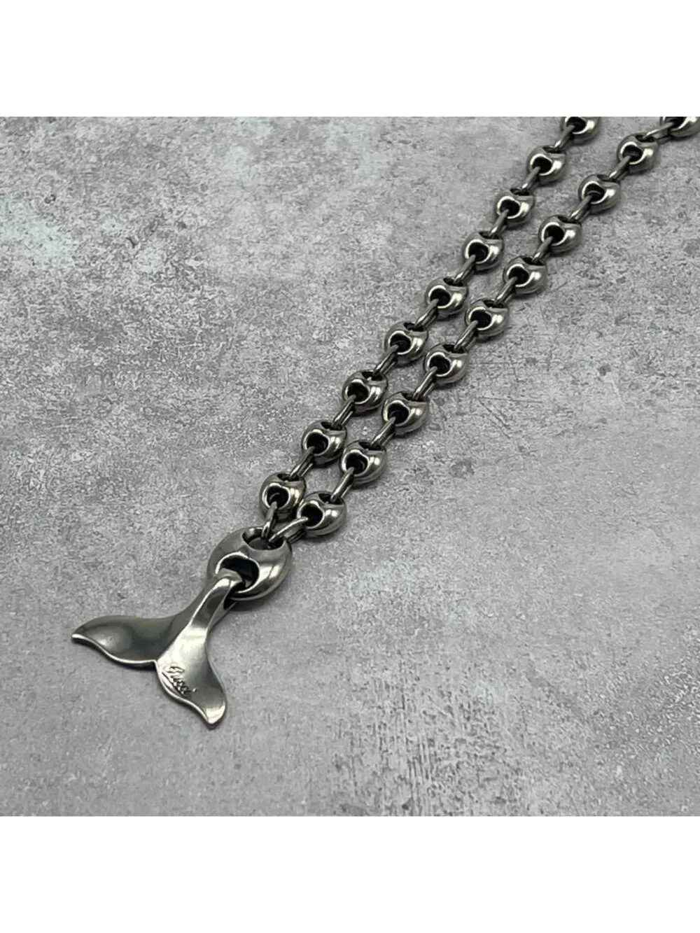 Gucci Marina Chain Whale Tail Necklace 925 Sterling Silver